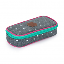 Pencil pouch komfort OXY SCOOLER Grey dots