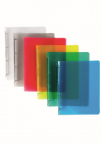 Ringbinder translucent A4 4 rings assort