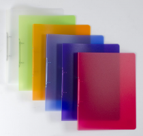 Ringbinder translucent A4 2 rings Opaline assort