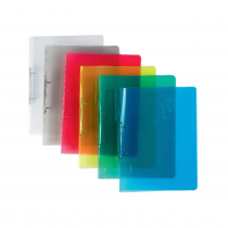 Ringbinder translucent A5 2 rings assort