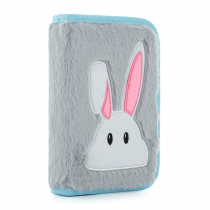 Pencil case unfilled 1 zip/2 flaps plushy Oxy Bunny